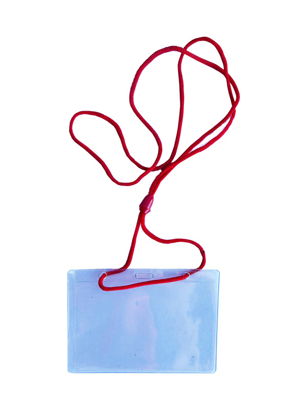 Porta Nombre Horizontal Con cordon 110x80mm