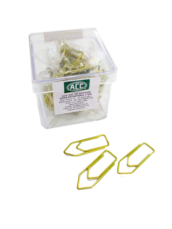 Clip Acc 2/0 C/Plast.100 Unid-Amarillo