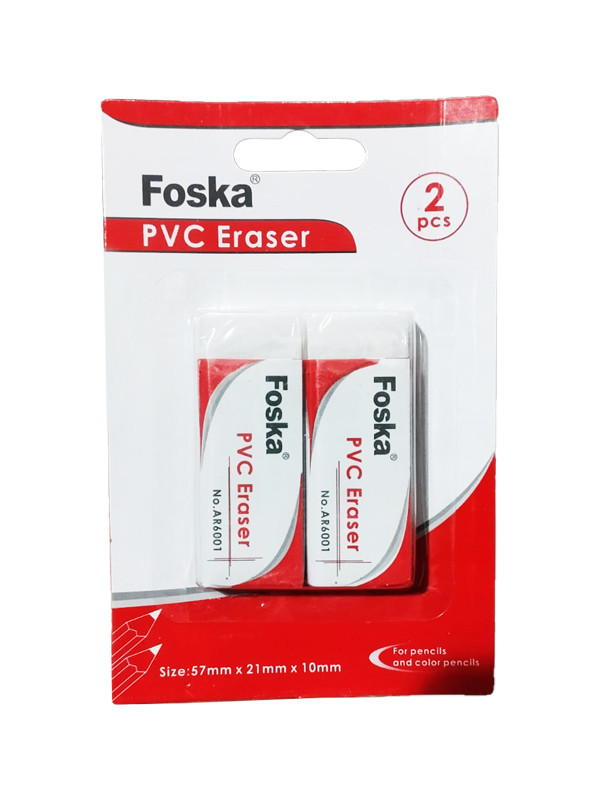 Borrador Foska Con Cobertor Blister de 2 Unidades