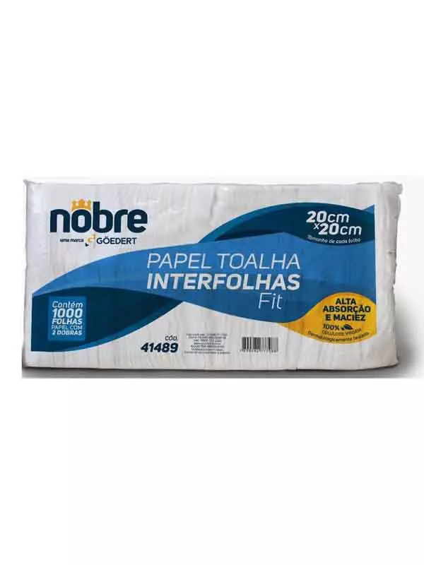 Papel Interfoliado FIT Nobre 20x20cm Fardo x 1000
