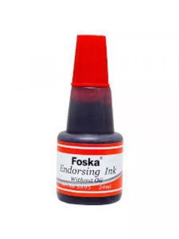 Tinta Foska para Sello Rojo 24 Ml.