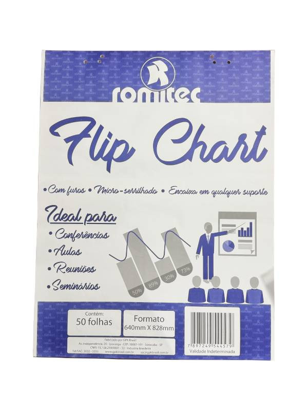 Papel para Papelografo 50 hojas Romitec 64 cm x 82.8 cm de 50 gramos