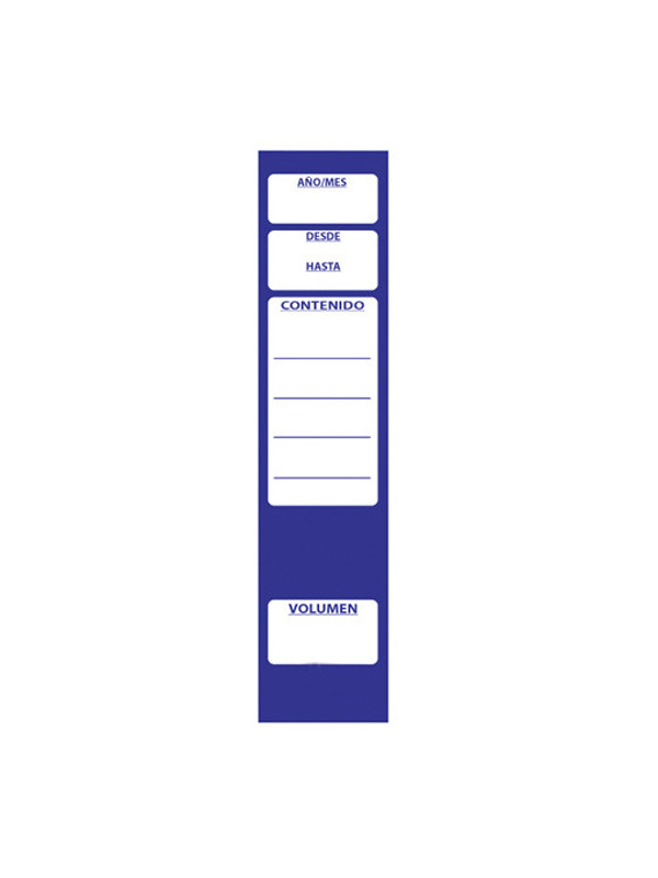 Rotulo Para Bibliorato Azul X 20und