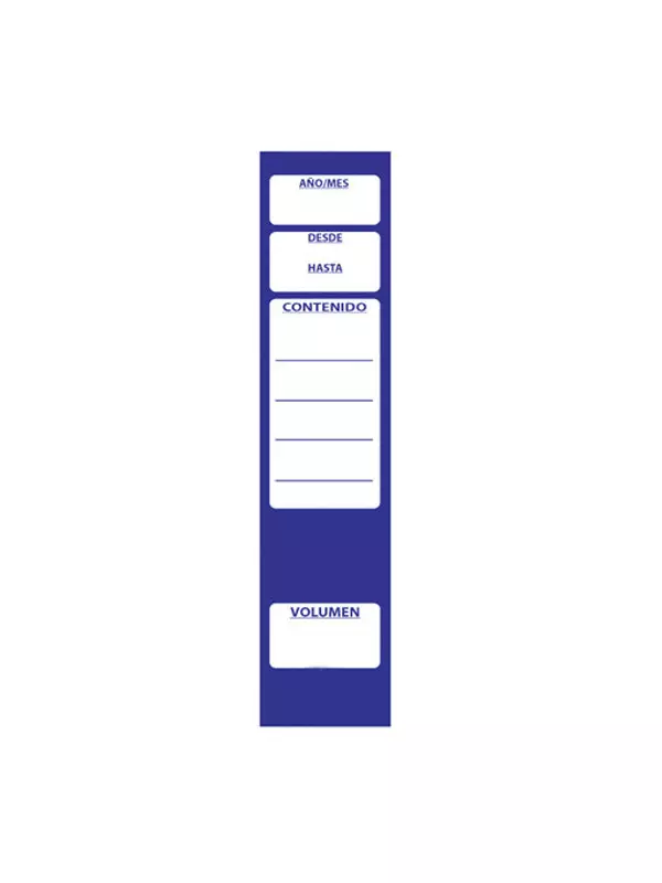 Rotulo Para Bibliorato Azul X 20und