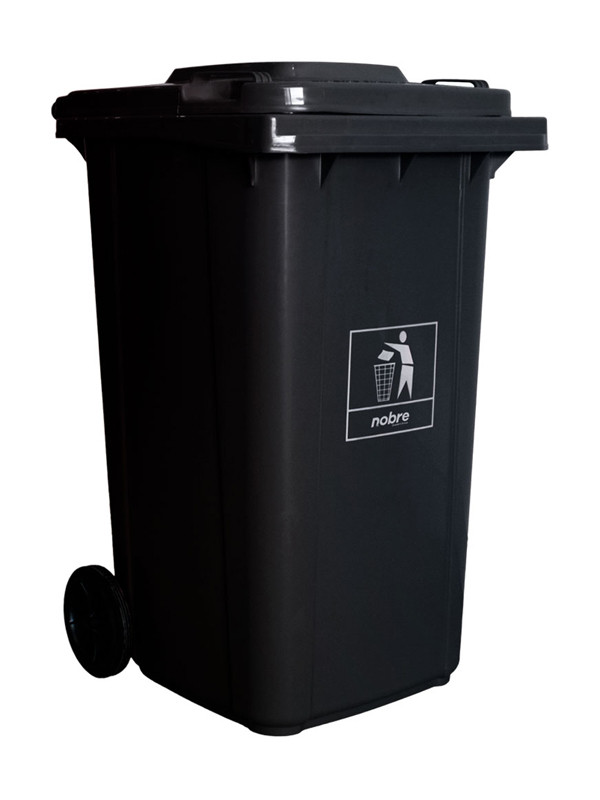 Basurero Nobre con ruedas de 240 Lts Negro 58255