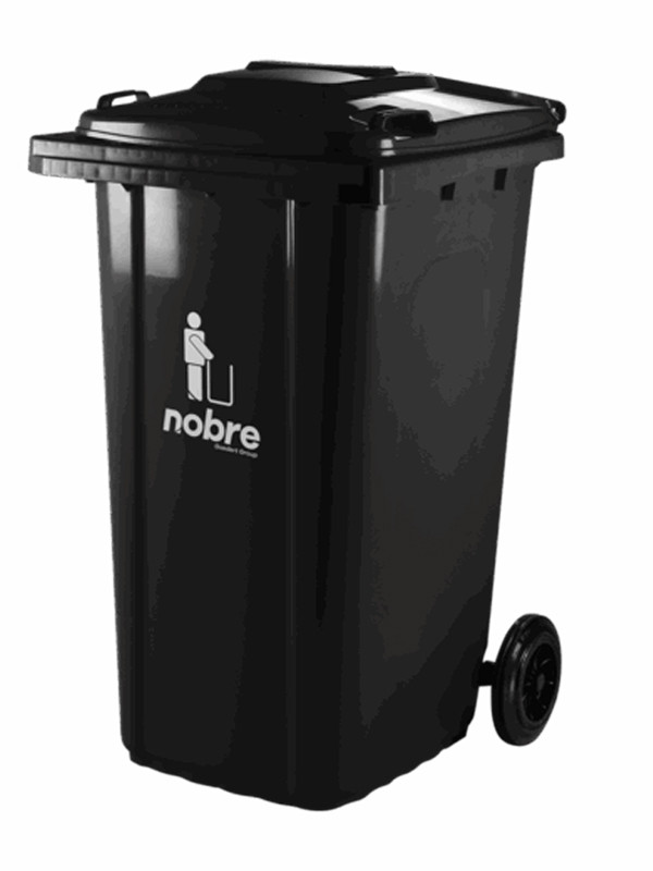 Basurero Nobre con ruedas de 240 Lts Negro 58255