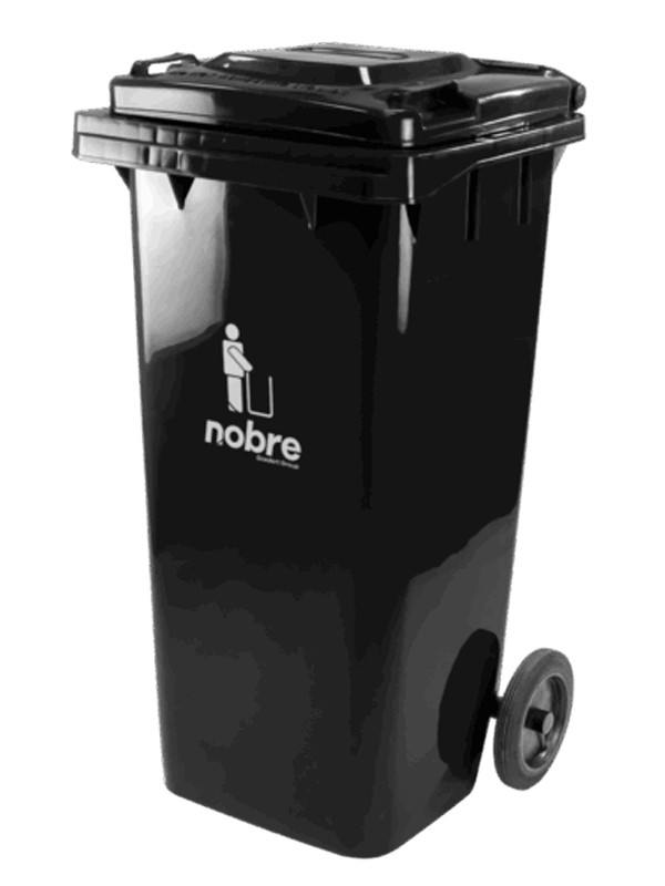 Basurero Nobre con ruedas de 120Lts Negro 58248