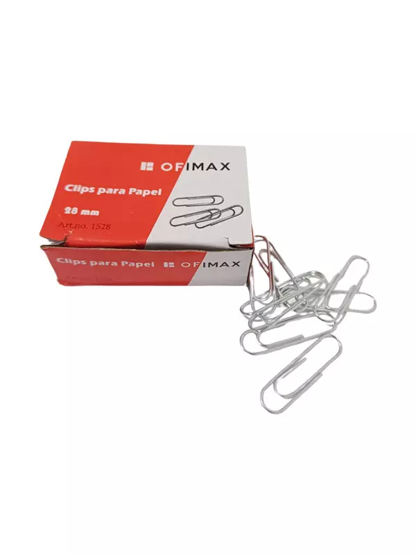 Clip N°3 de 28mm Ofimax Caja x 100 Ref:1528Z