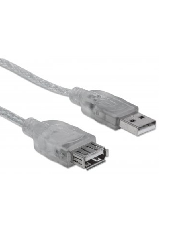 Cable Usb Manh-Extensor x3mts traslucido