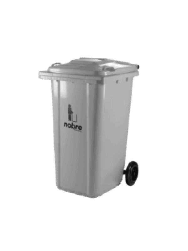 Basurero Nobre con ruedas de 240 Lts Gris 39838
