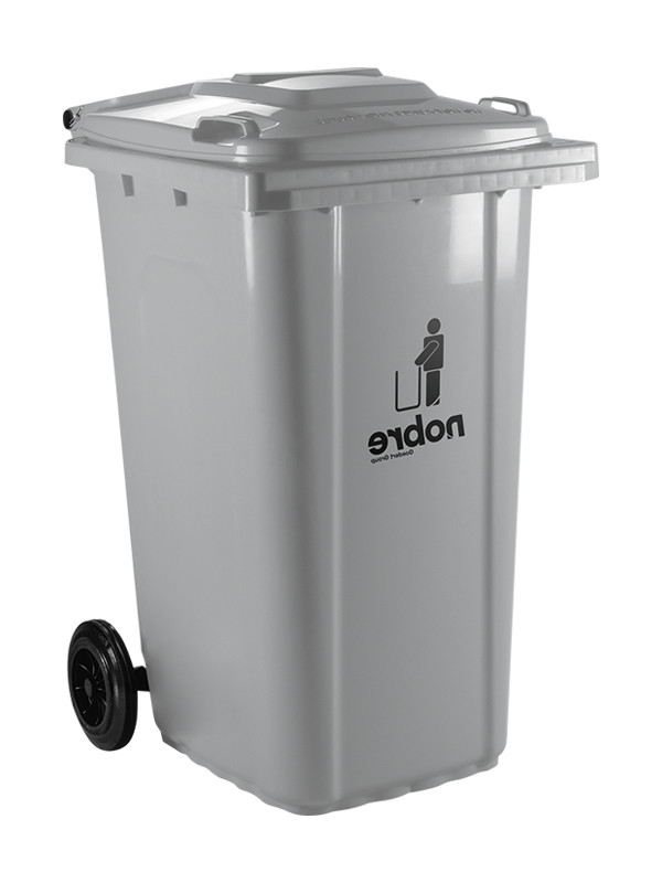 Basurero Nobre con ruedas de 240 Lts Gris 39838