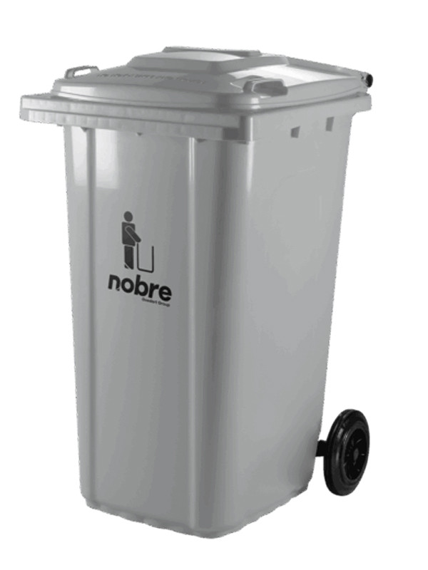 Basurero Nobre con ruedas de 240 Lts Gris 39838
