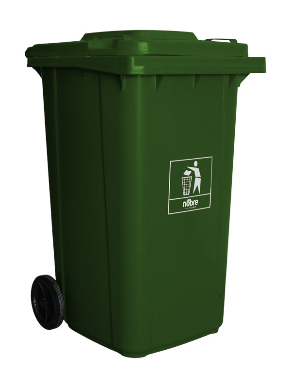 Basurero Nobre con ruedas de 240 Lts Verde 39840