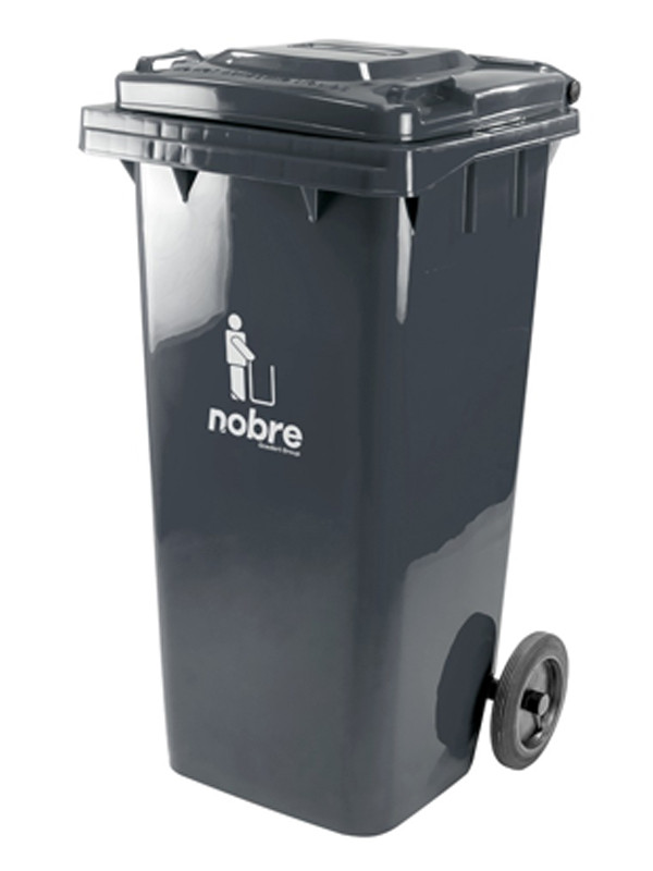 Basurero Nobre con ruedas de 120Lts Gris 41371
