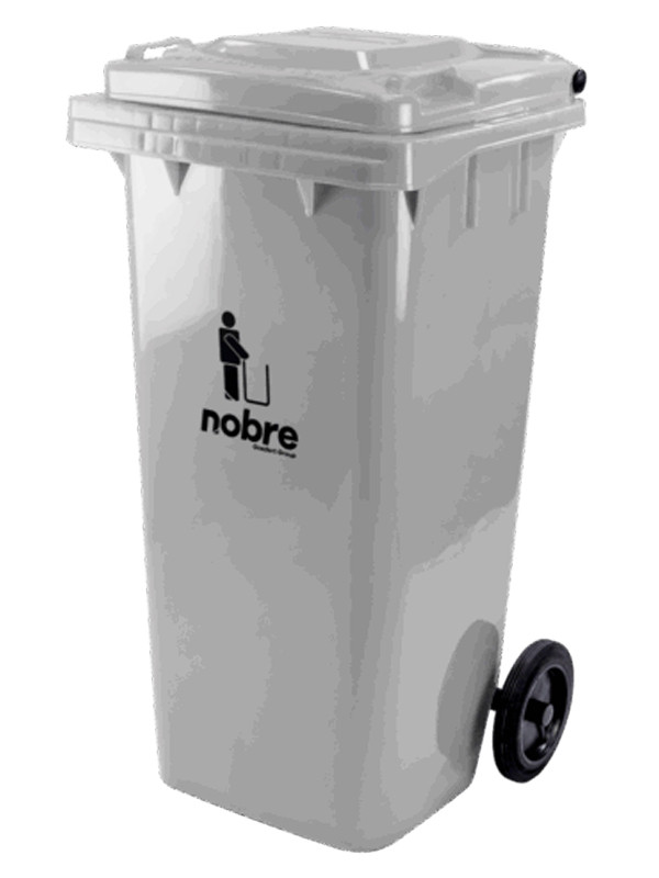 Basurero Nobre con ruedas de 120Lts Gris 41371