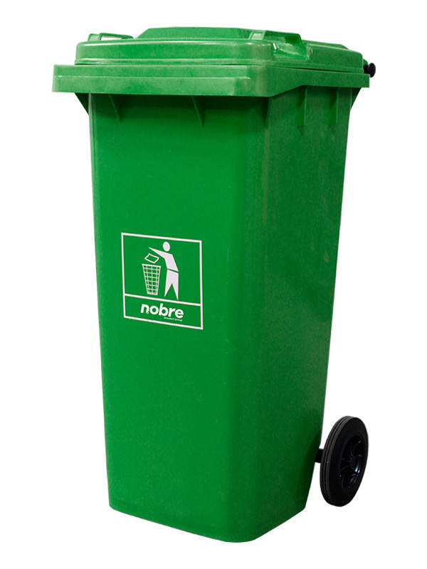 Basurero Nobre con ruedas de 120Lts Verde 41374