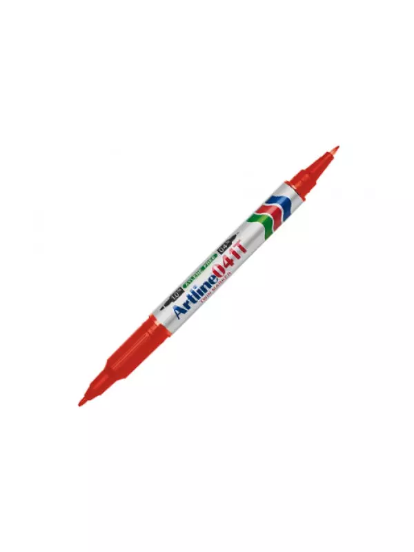 Marcador Artline EK-41T Rojo Doble Punta