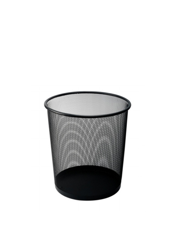 Basurero Metal Rejilla Pequeño - Negro