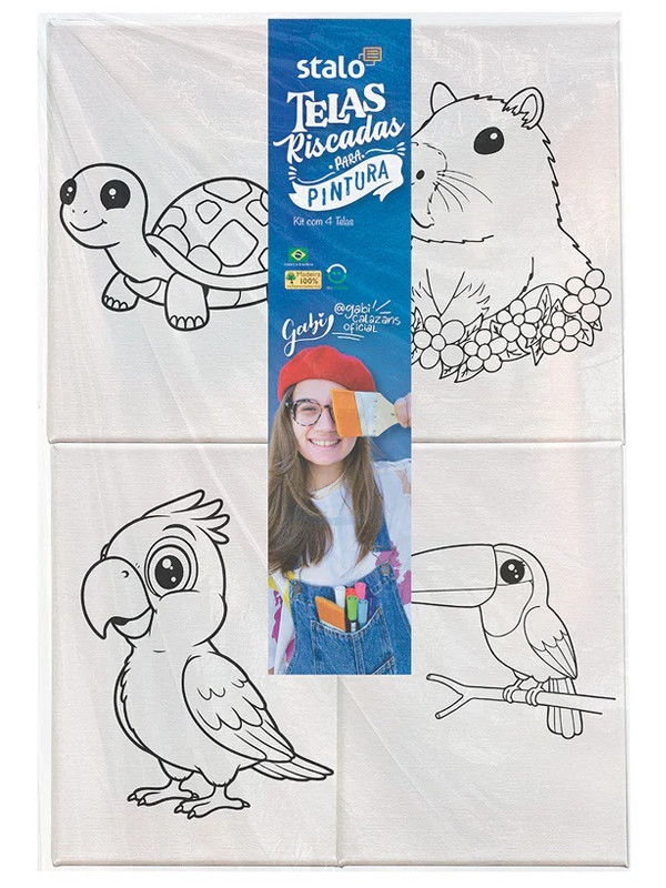 Lienzo de Tela para Pintar Stalo - 4 Diseños Brasil / Ref 5156