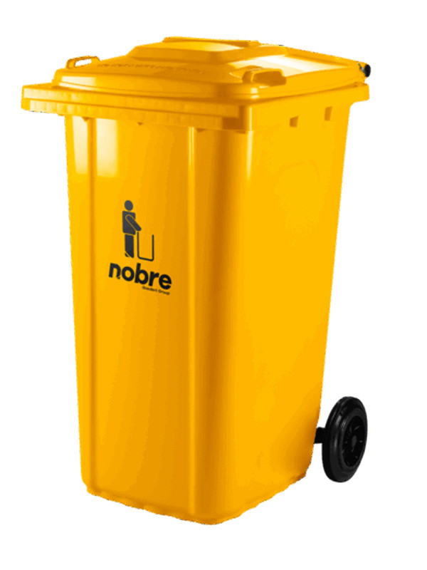 Basurero Nobre con ruedas de 240 Lts Amarillo 55479