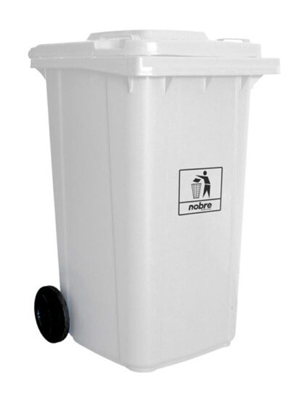 Basurero Nobre con ruedas de 240 Lts Blanco 56569