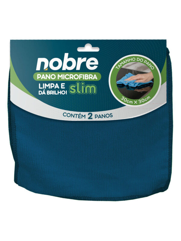 Paño Microfibra 30x30cm Nobre Paquete por 2 Unidades Azul