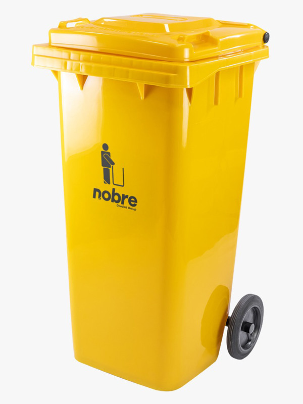 Basurero Nobre con ruedas de 120Lts Amarillo 58247