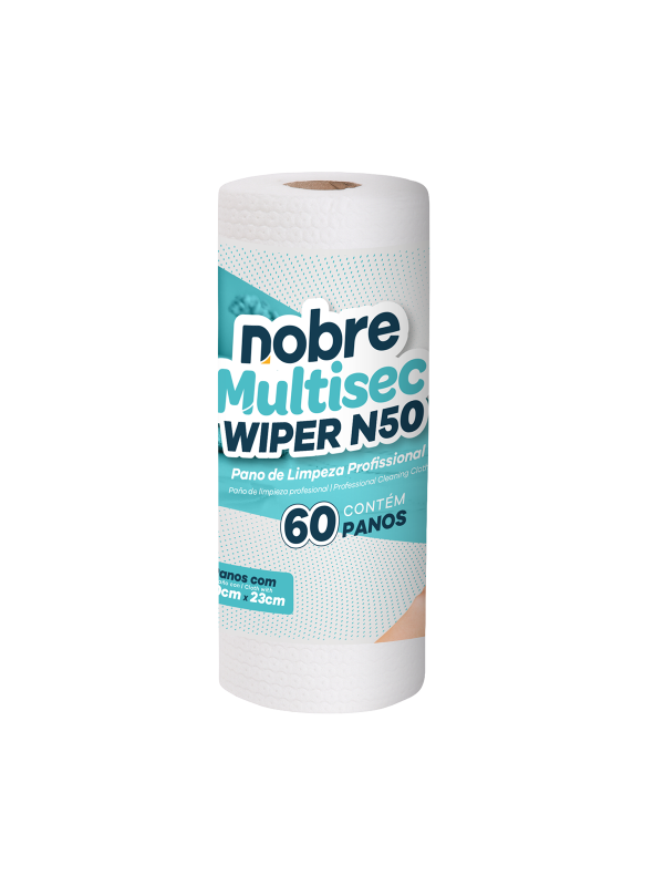 Paño en rollo limpieza profesional N50 Nobre 60 paños blancos 20 cm x 23 cm