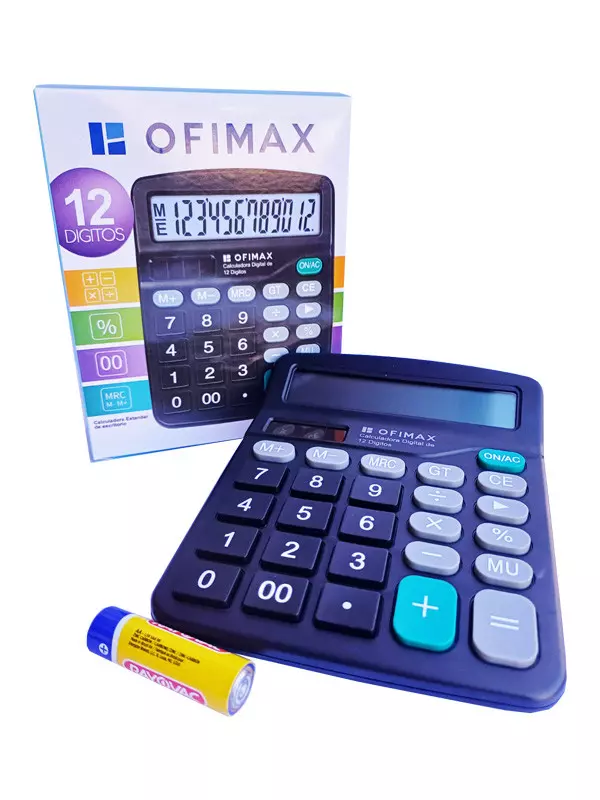 Calculadora Ofimax M-28 de 12 Dig con pila