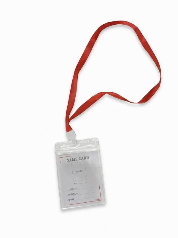 Porta nombre Vertical 150 mm x 100 mm Foska con cordon