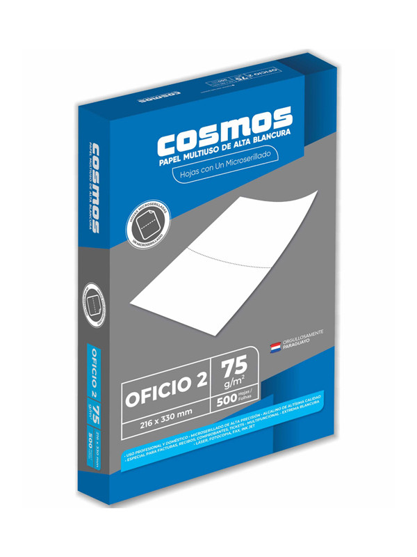Resma Cosmos Serillada Oficio de 500 Hojas