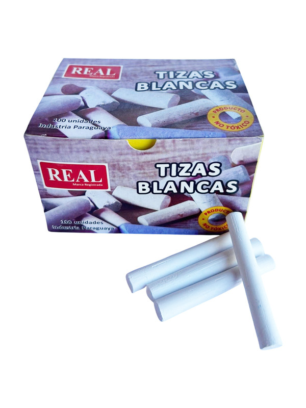 Tiza Real caja x 100 - Blanca