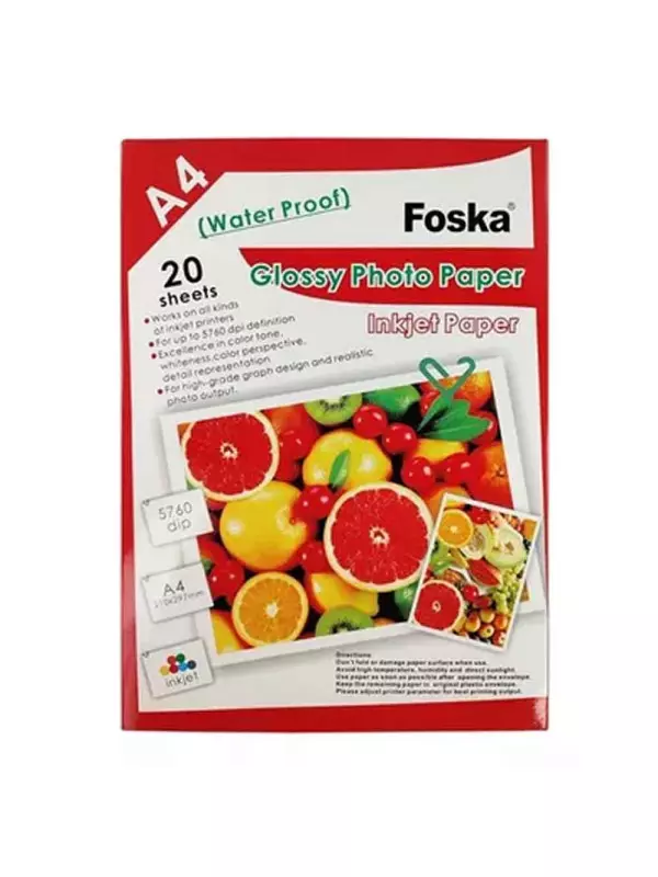 Papel Fotografico A4 Foska de 20 Hojas
