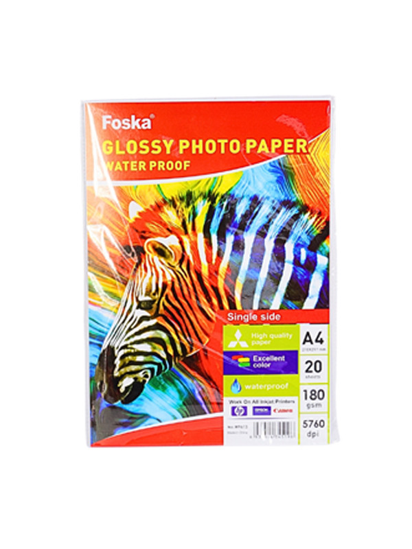 Papel Fotografico A4 Foska de 20 Hojas
