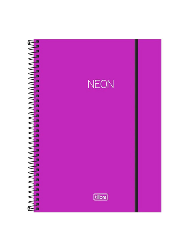 Cuaderno Univ.Tilibra Neon Lila 80h-TD Ref:30243
