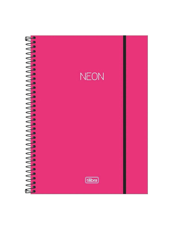 Cuaderno Univ.Tilibra Neon Rosa 80h-TD Ref:30247
