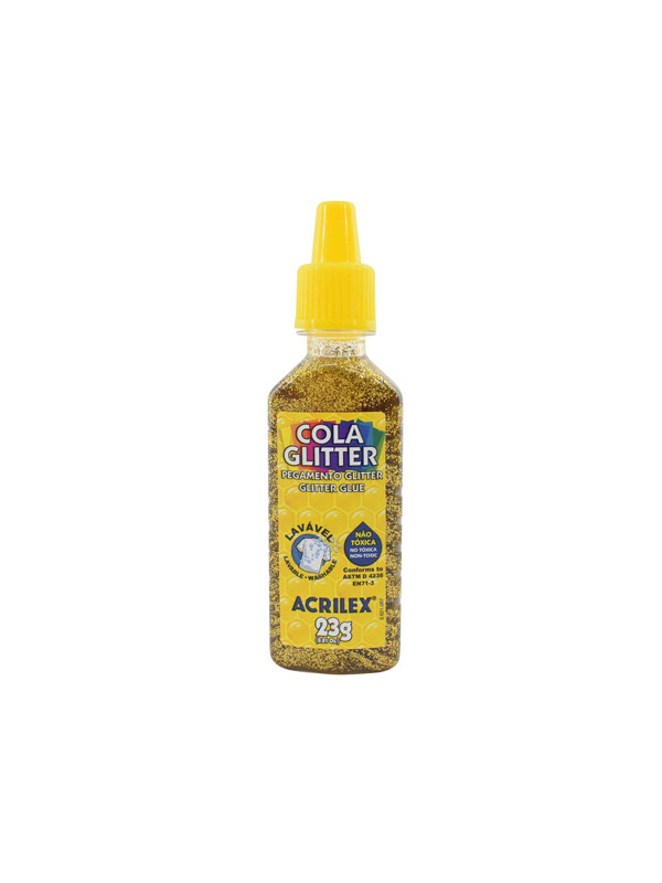 Cola Glitter Acrilex 23gr- Dorado