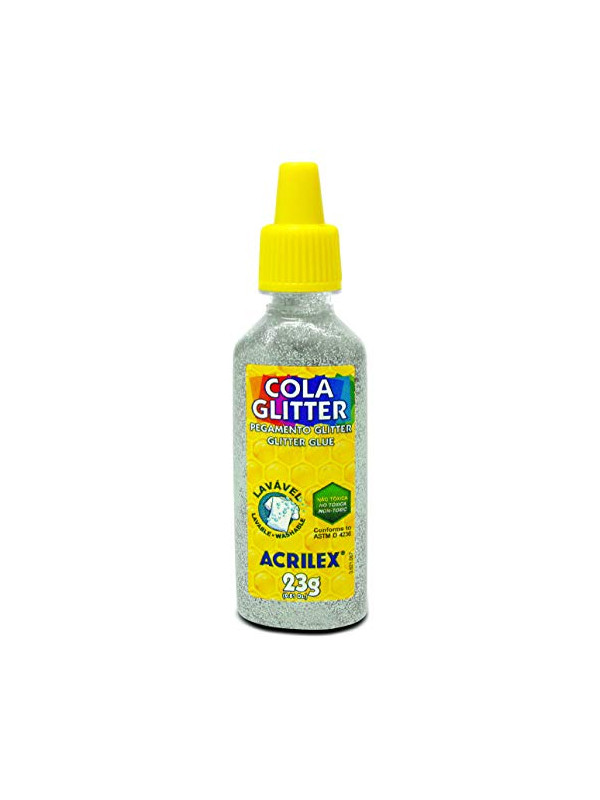 Cola Glitter Acrilex 23gr-Plata