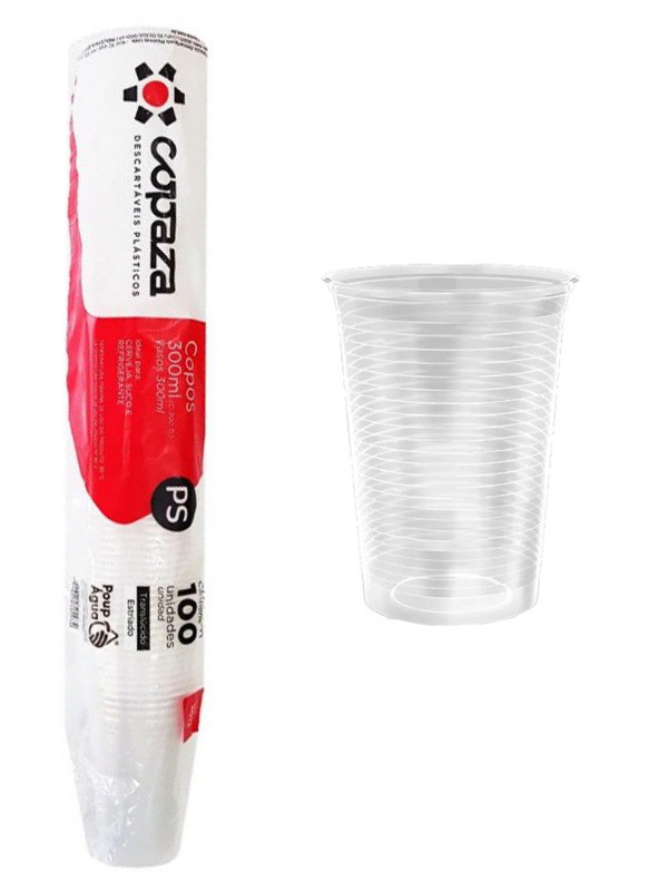 Vaso Copobras Transparente 300ml. x 50 Unidades