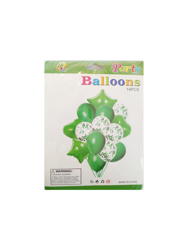 Globo 14Pcs Verde Ref:QQ-42