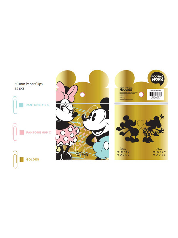 Clips Mooving 50 mm - 25 unid Mickey&Minnie cod:2010201