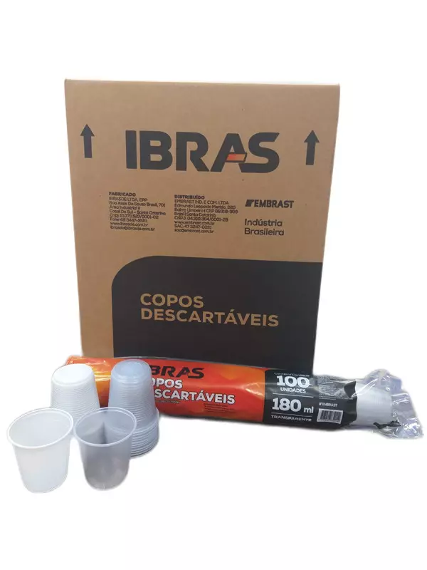 Vaso IBRAS Trasparente 180 Ml. - 100 Unid.