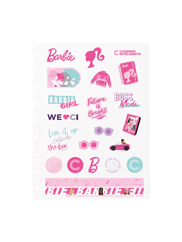 Repuesto Sticker Adhesivo CI Barbie PINK - Mediano