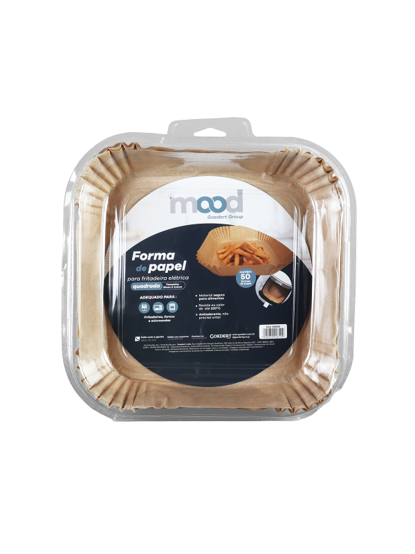 Papel manteca cuadrado para Freidora de aire Nobre 16 cm x 16 cm de 25 unidades