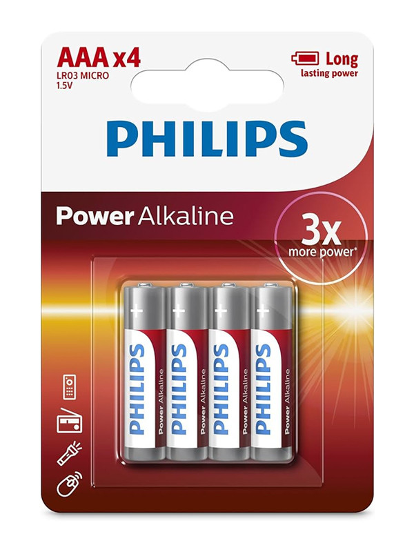 Pila Philips Aaa X 4 - Alcalina