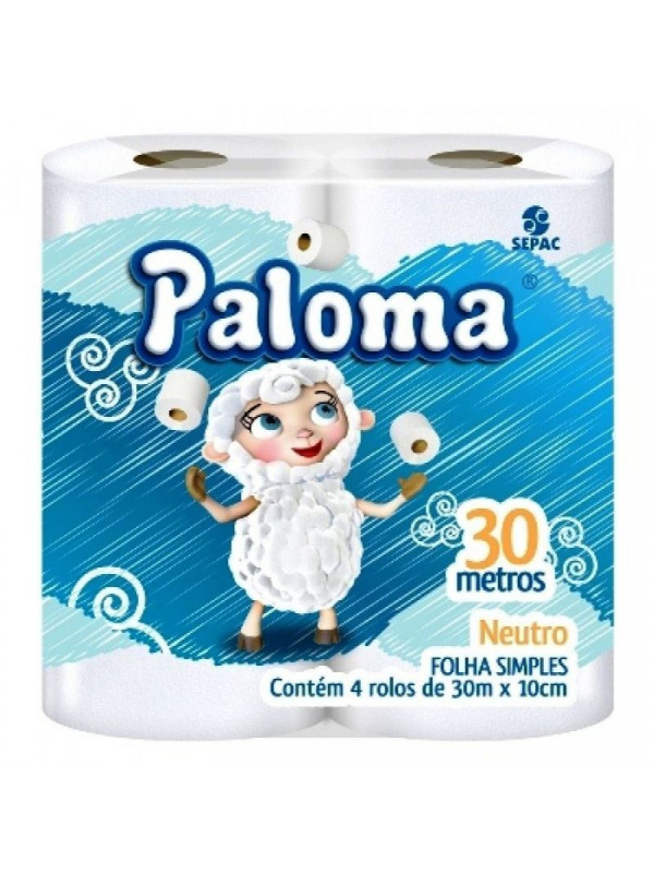 Papel Higienico Paloma Neutro X 4