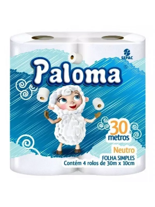 Papel Higienico Paloma Neutro X 4