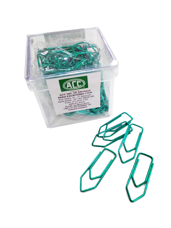 Clip Acc 2/0 C/Plast.100 Unid-Verde