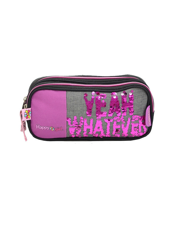 Cartuchera Chenson Happy Lentejuelas ref;31824