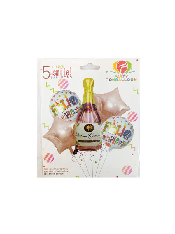 Globo 5pcs Champagne Rose Ref:136